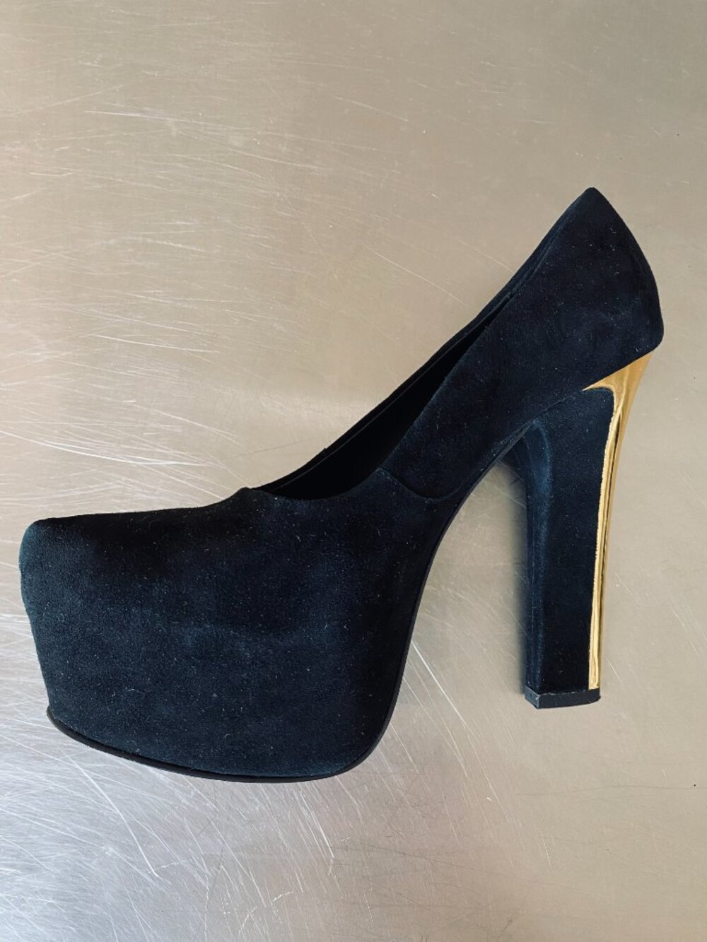 Theyskens' Theory Women's Elyse Platform Black Platform High Heel Size 36.5 New